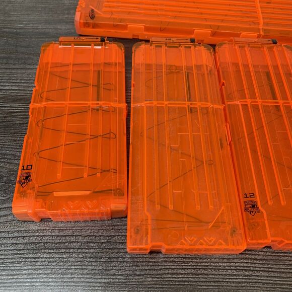 Nerf N-strike Elite 6 10 12 18 Round Magazine Magazines Lot Of 7 - Picture 2 of 8